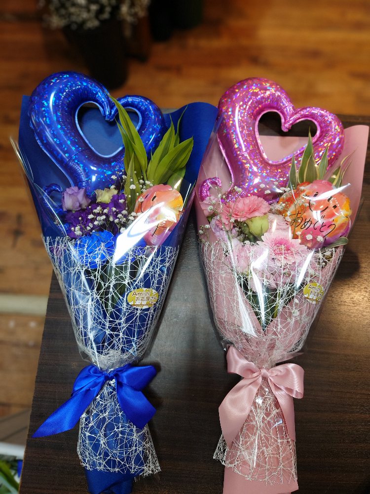 バルーン入り卒業ブーケ